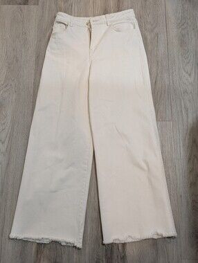 ✨3/$20✨ H&M Women’s Size 2 Wide‑Leg Cream Pants